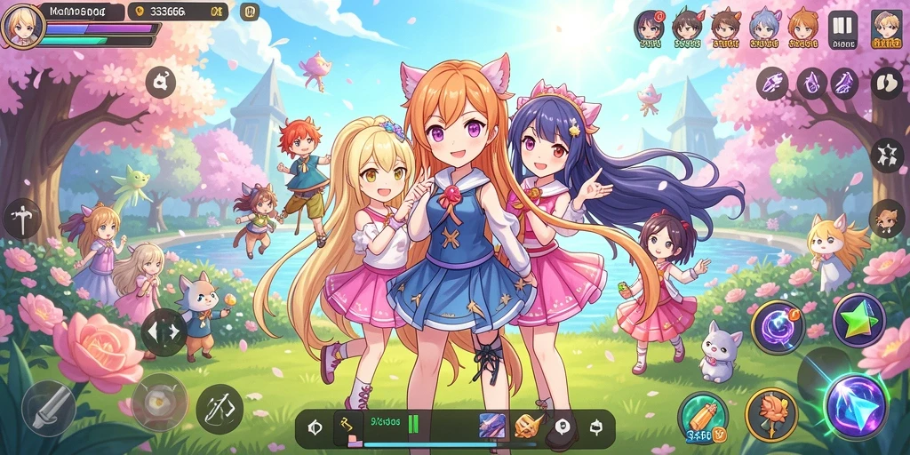 Tampilan gameplay menarik dari game Anime 333666.