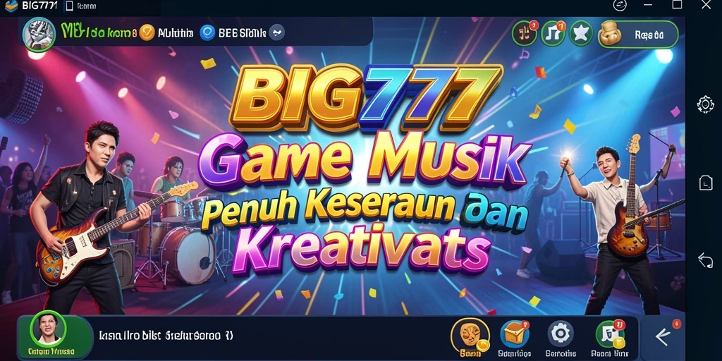 Screenshot gameplay BIG777 menampilkan pemain menikmati musik dengan antusiasme.