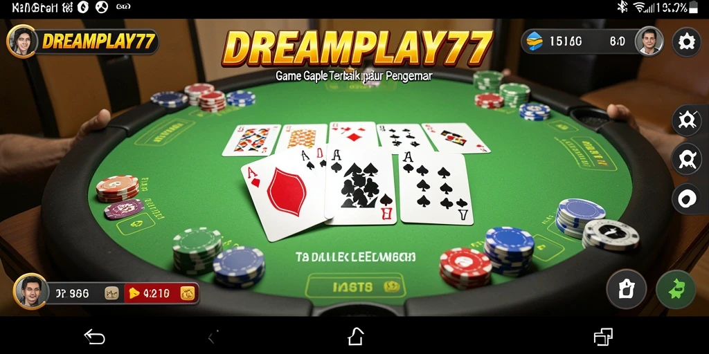 Tampilan gameplay Gaple yang menarik di DREAMPLAY77.