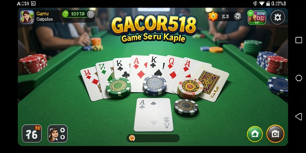 Screenshot gameplay GACOR518 menunjukkan keseruan bermain Gaple.