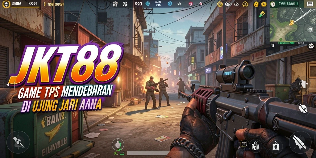 Gameplay JKT88 menampilkan aksi tembak-menembak yang seru dan mendebarkan.