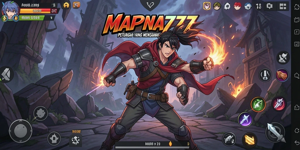 Screenshot menampilkan aksi epik dalam permainan Anime.