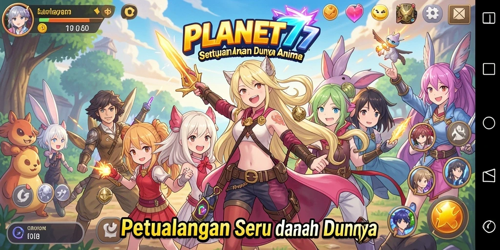 Tampilan gameplay menakjubkan dari game Anime PLANET77.