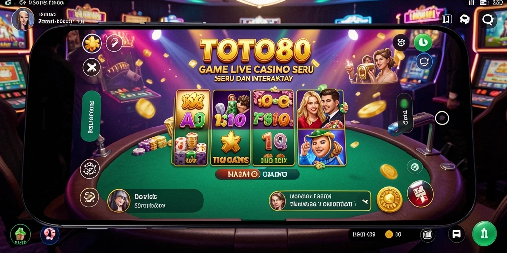 Screenshot gameplay Live Casino TOTO80 yang seru dan interaktif.